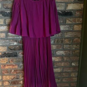 SHEIN Magenta Pleated Dress